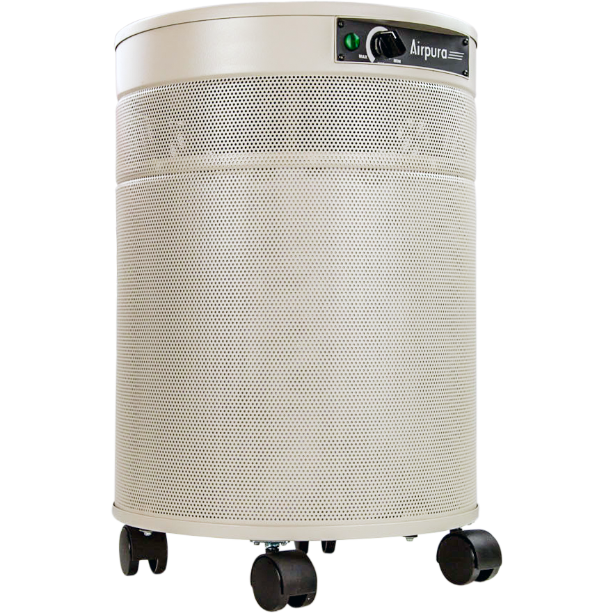 Airpura G600DLX Air Purifier - Cream - side angle