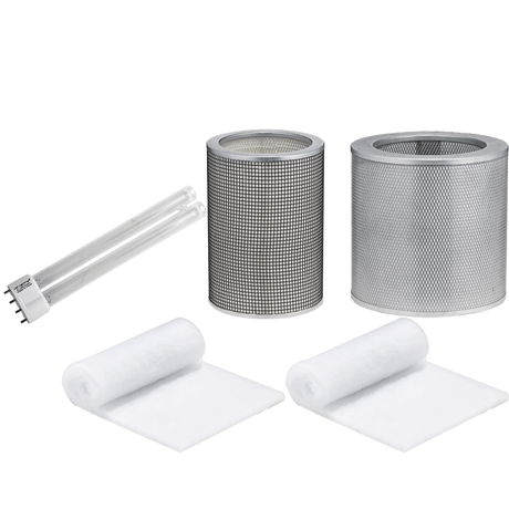 Airpura Prefilter Pk + Carbon + UV Light + Super HEPA Filter Bundle for UV614/714 - H-Type - Main