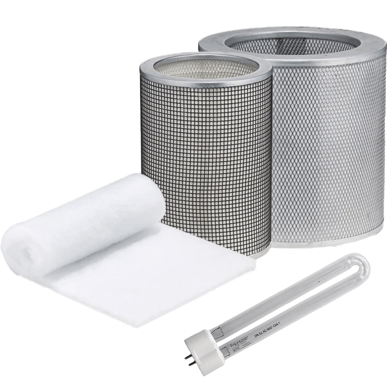 Airpura Prefilter Pk + Carbon + UV Light + HEPA Filter Bundle for UV600/700 - Group with U-Type UV Bulb
