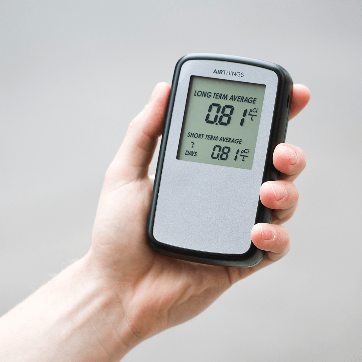 Airthings Radon Gas Monitor - in Hand