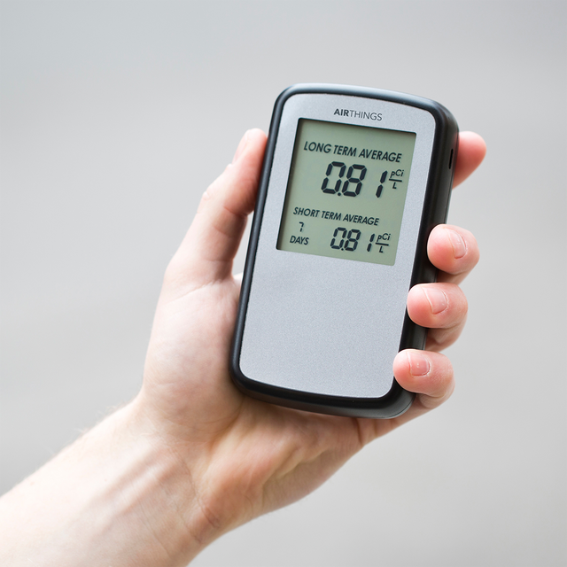Airthings Radon Gas Monitor - in Hand