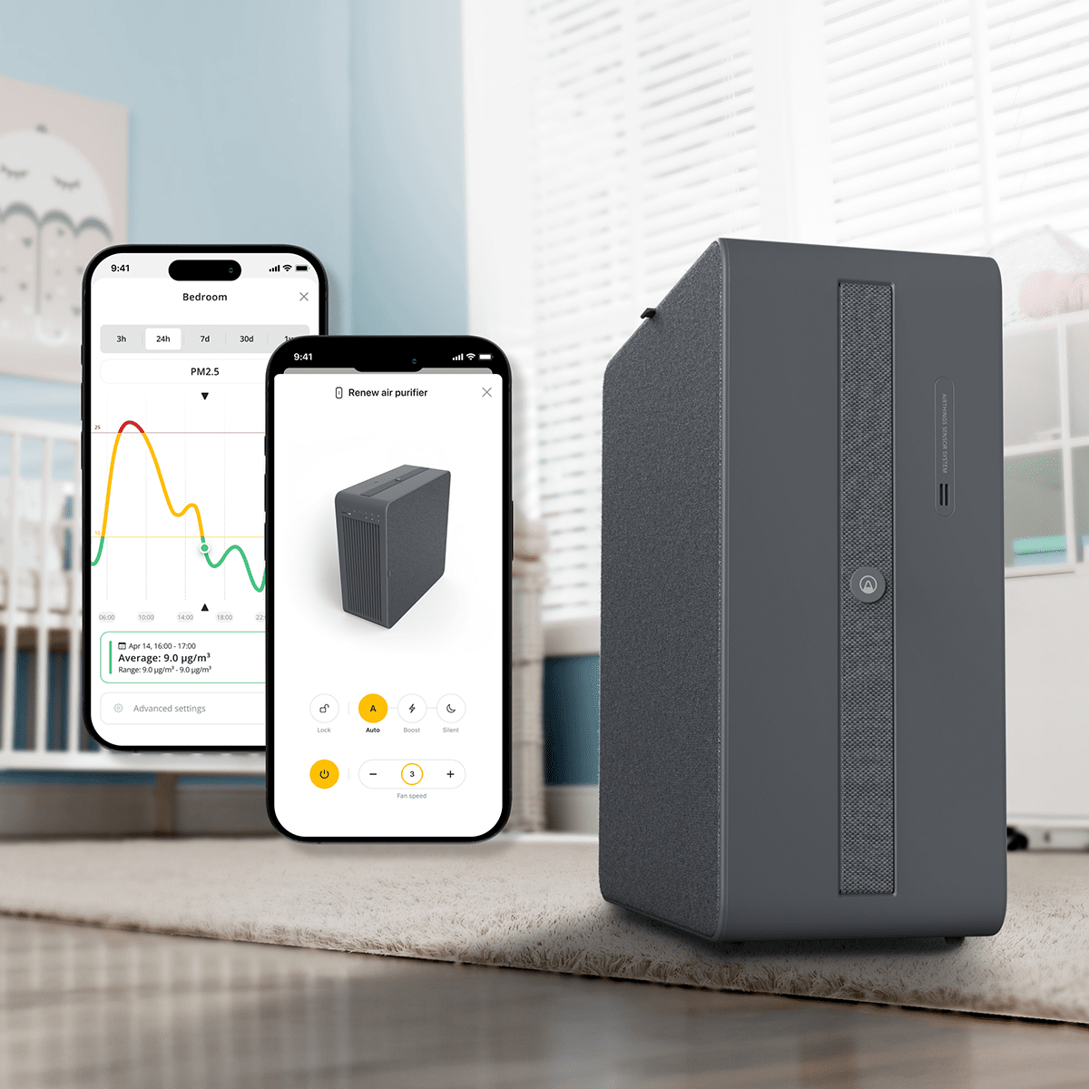 Airthings Renew Air Purifier - App