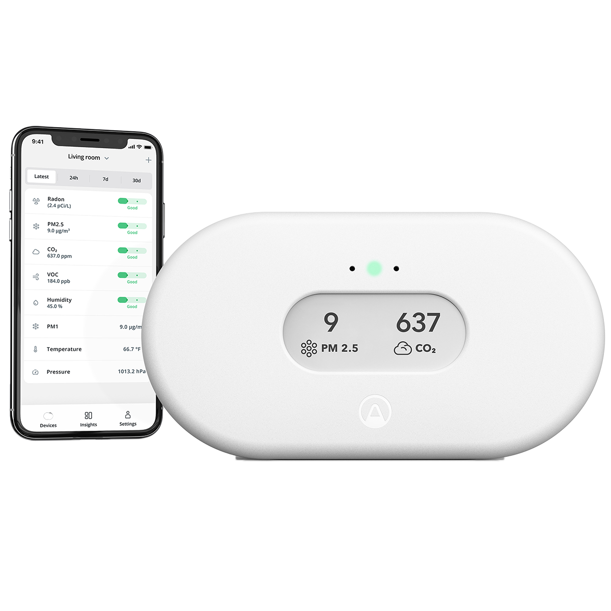 Airthings View Plus Radon & Air Quality Monitor - App
