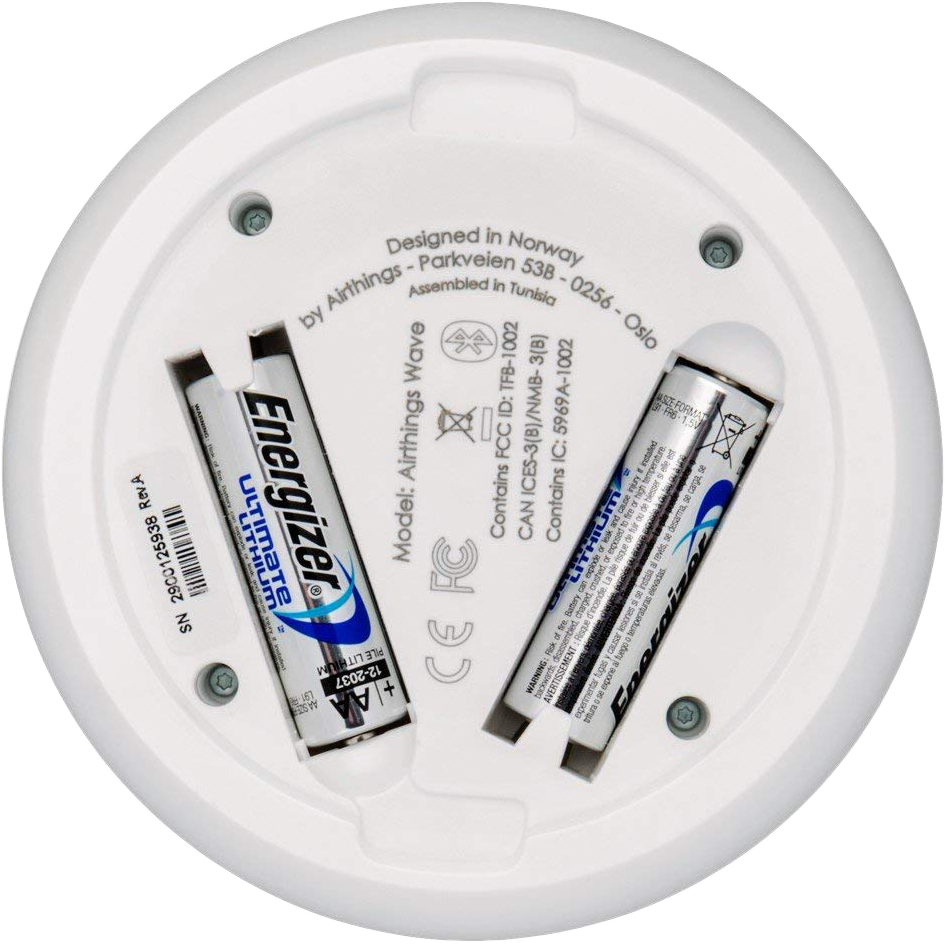 Airthings Wave Radon Detector - back