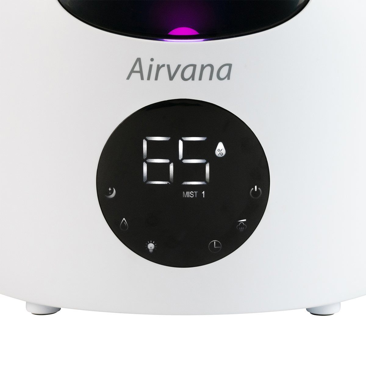 Airvana Aspire 2.25 Gal. Ultrasonic Cool Mist Humidifier - White - 
 Controls with Pink Light