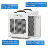 AlorAir Sentinel 100 Pint Whole Home, Crawl Space & Basement Dehumidifier - Infographic