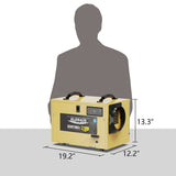 AlorAir Sentinel 55 Pint at AHAM Dehumidifier With Drain Hose for Crawl Spaces or Basements Up to 1,300 Sq. Ft., Gold - Dimensions 13.3 H x 12.2 W x 19.2 D
