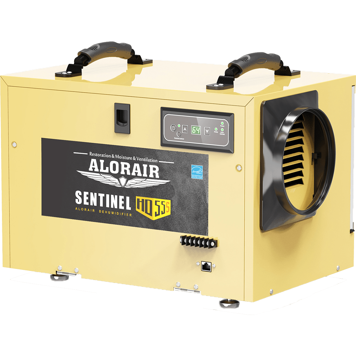 AlorAir Sentinel 55 Pint at AHAM Dehumidifier With Drain Hose for Crawl Spaces or Basements Up to 1,300 Sq. Ft., Gold