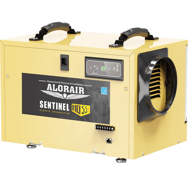 AlorAir Sentinel 55 Pint at AHAM Dehumidifier With Drain Hose for Crawl Spaces or Basements Up to 1,300 Sq. Ft., Gold