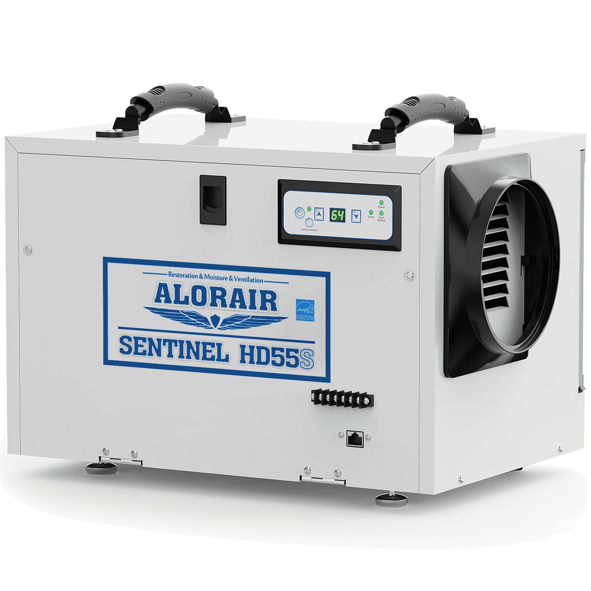 AlorAir Sentinel 55 Pint at AHAM Dehumidifier With Drain Hose for Crawl Spaces or Basements Up to 1,300 Sq. Ft., White - Main