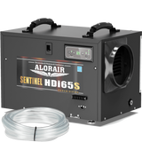 AlorAir Sentinel 55 Pint at AHAM Dehumidifier With Pump for Crawl Spaces or Basements Up to 1,300 Sq. Ft., Black - Hose