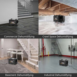 AlorAir Sentinel 55 Pint at AHAM Dehumidifier With Pump for Crawl Spaces or Basements Up to 1,300 Sq. Ft., Black