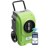 AlorAir Storm Elite Commercial Dehumidifier - Green with Phone