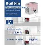Alorair Storm SLGR 850X Commercial Dehumidifier - red - condensate pump