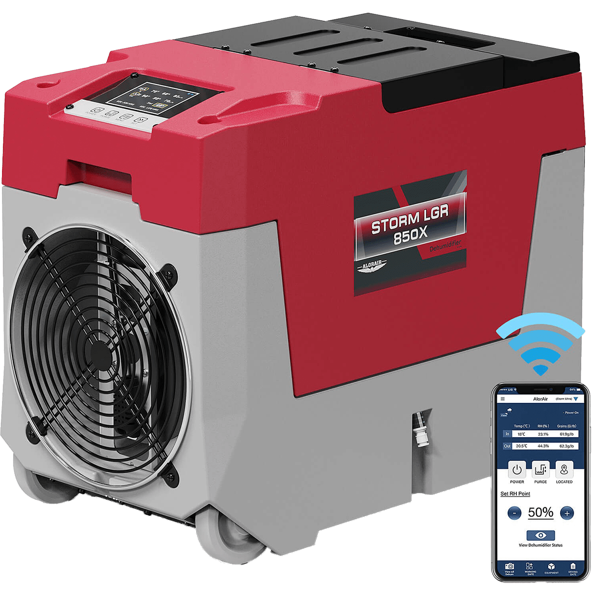 Alorair Storm SLGR 850X Commercial Dehumidifier - red - main