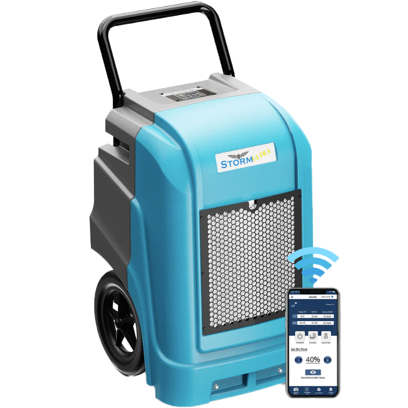 AlorAir Storm Ultra Commercial Dehumidifier - Blue with Phone
