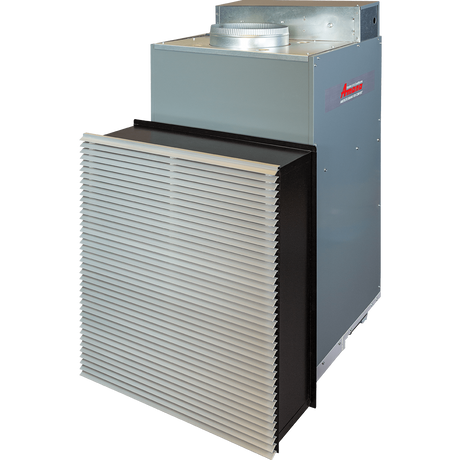 Amana 18,000 BTU Vertical Terminal Air Conditioner w/ Heat Pump - Right Angle View with Adapter