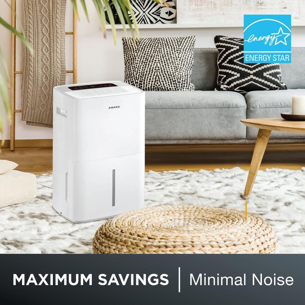 Amana 50 Pint Dehumidifier - Infographic 1