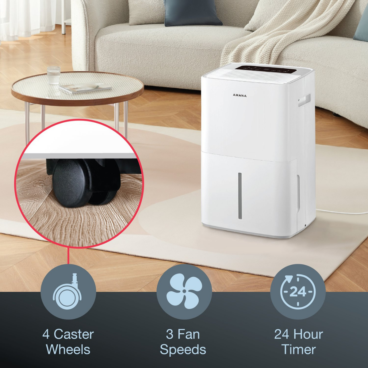 Amana 50 Pint Dehumidifier - Infographic 2