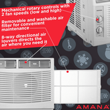 Amana 5,000 BTU Window Air Conditioner w/ Mechanical Controls - Graphic 1
