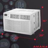 Amana 10,000 BTU Window Air Conditioner w/ Electronic Controls - Measurements