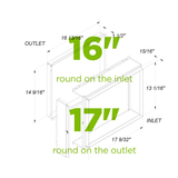 Anden A210 Dehumidifier Duct Kit - Dimensions 2