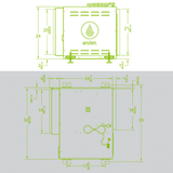 Anden A320 320 Pint High-Capacity Dehumidifier - Dimensions