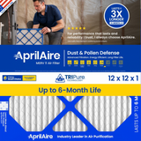 Aprilaire A12121 12x12x1 MERV 11 TriPure 1-Inch Filter - Main