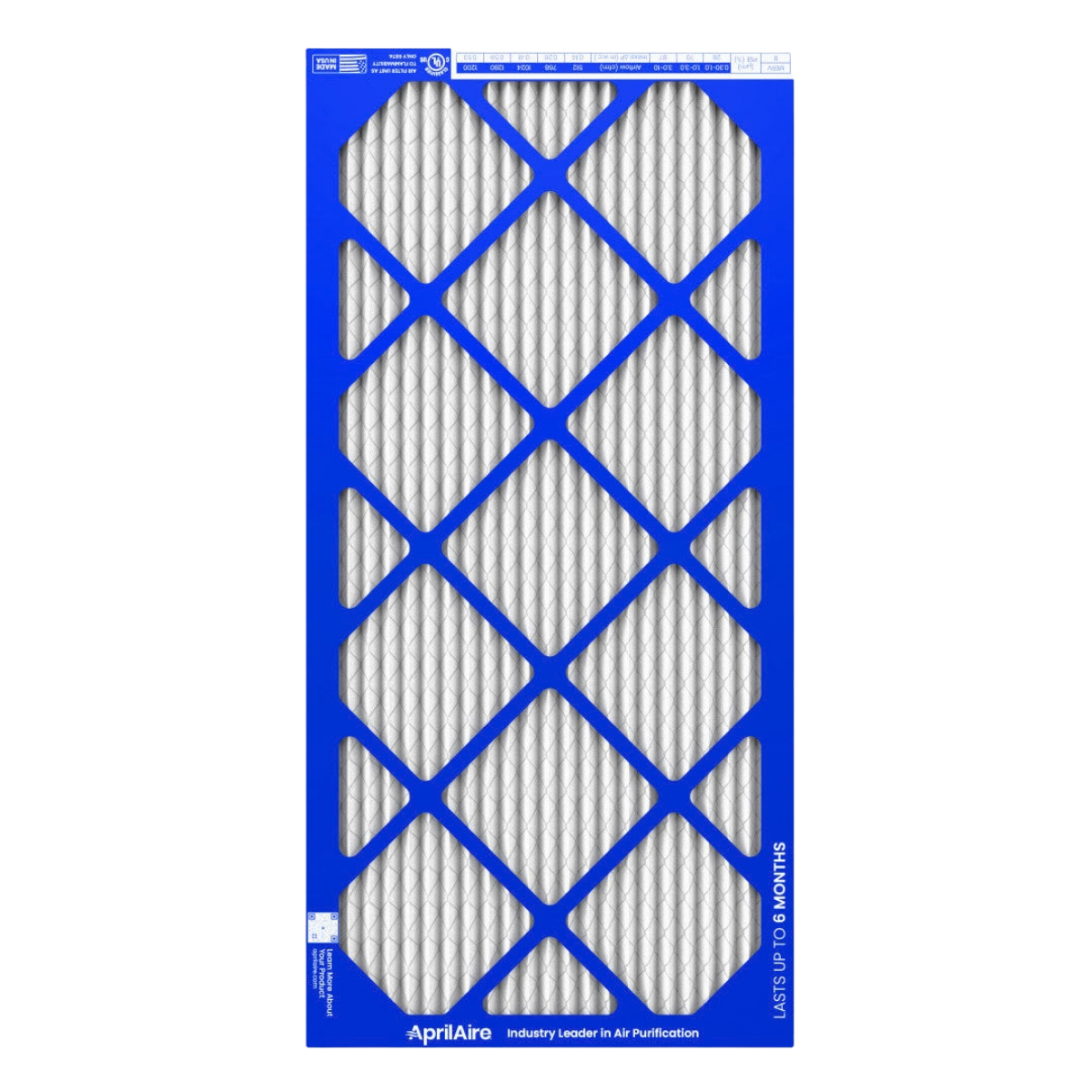 Aprilaire A12241 12x24x1 MERV 11 TriPure 1-Inch Filter - Front