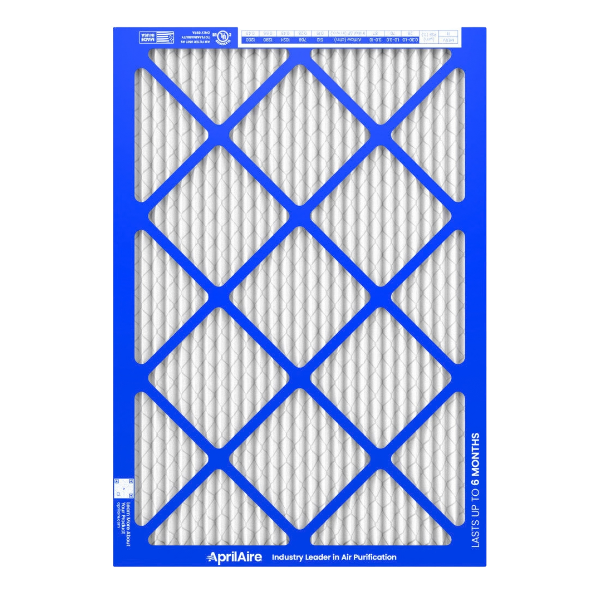 Aprilaire 14-Inch Wide MERV 11 TriPure 1-Inch Filter A14201 - Front