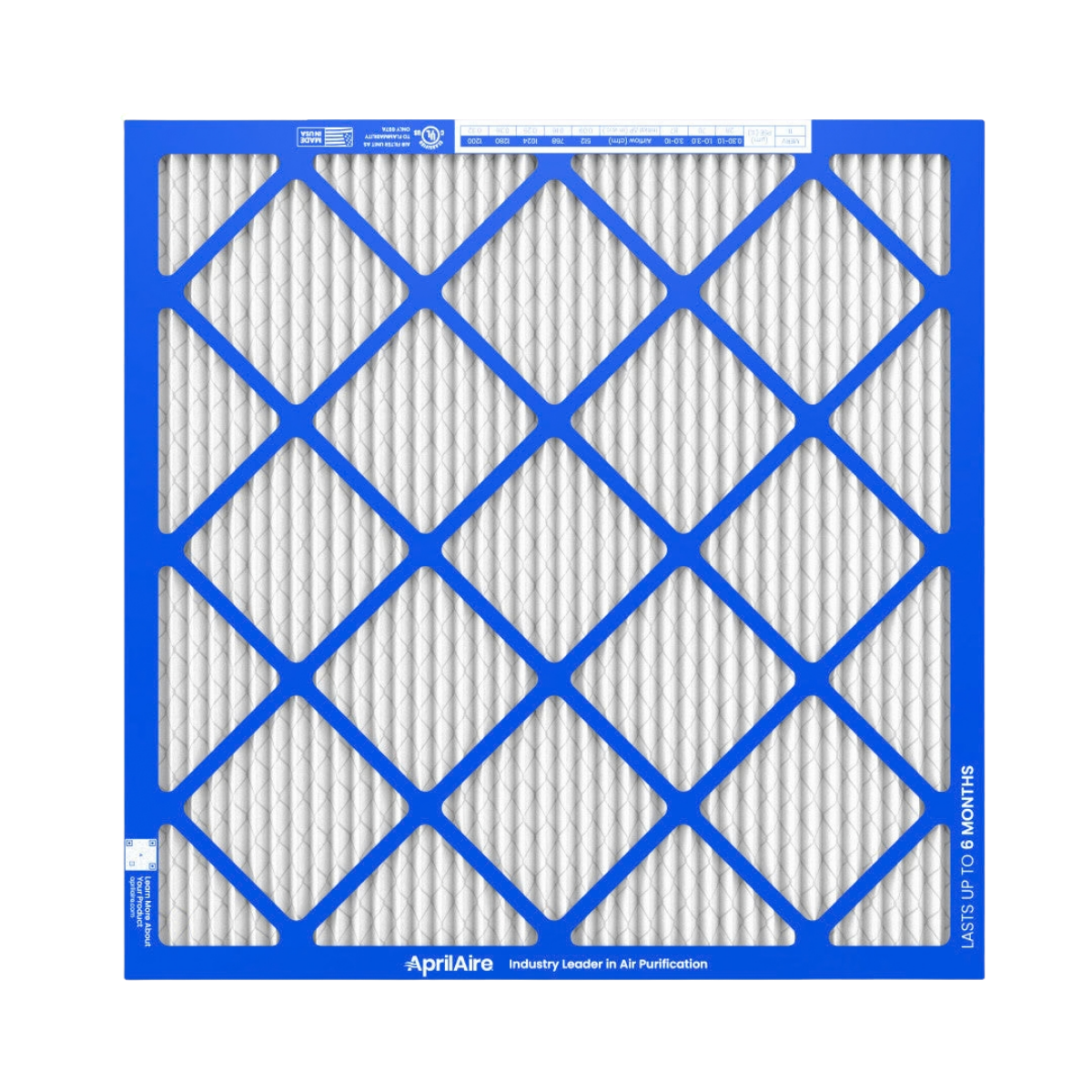 Aprilaire 20-Inch Wide MERV 11 TriPure 1-Inch Filter A20201 - Front