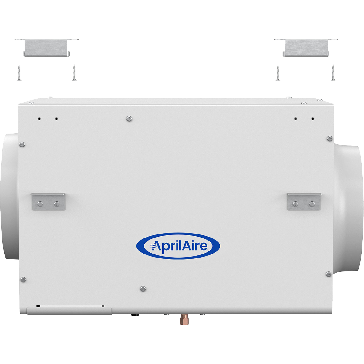 Aprilaire 300 Whole House Self-Contained Evaporative Humidifier - Side view with Brackets