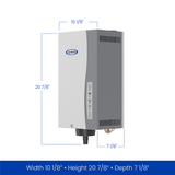 Aprilaire Model 800 Whole House Steam Humidifier - Dimensions