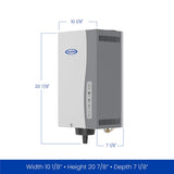 Aprilaire Model 800 Whole House Steam Humidifier - Dimensions