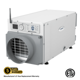 AprilAire E070 70 Pint Crawlspace Dehumidifier manufacturers 5-yr replacement warranty