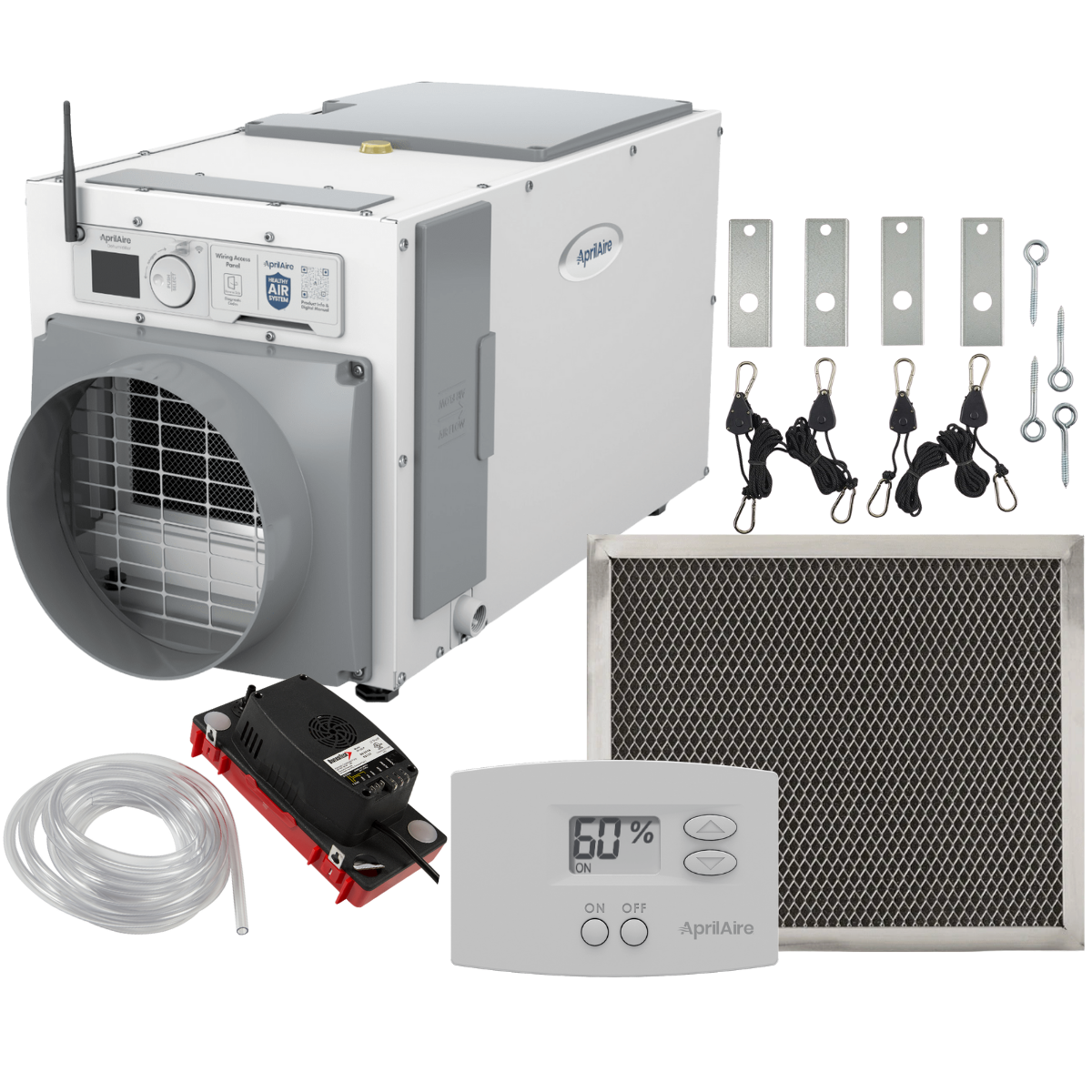 Aprilaire E100 100-Pint Energy Star Dehumidifier + Basement Package - w/ Wi-Fi