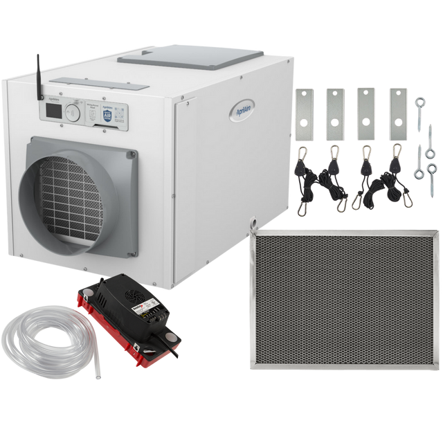 Aprilaire E130 130 Pint Energy Star Whole House Dehumidifier + Basement Package - w/ Wi-Fi