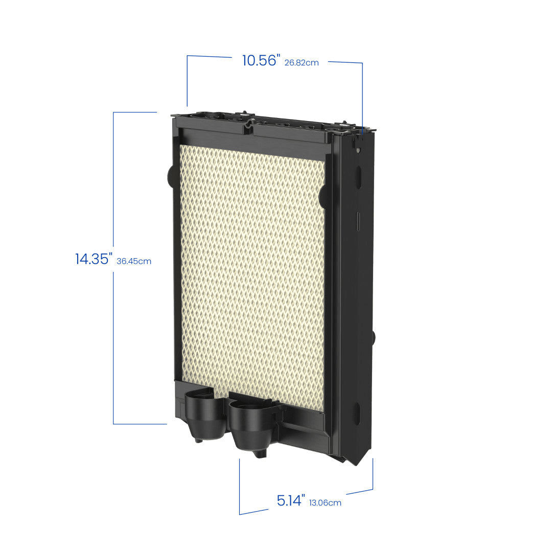 Aprilaire H445EZ1A Humidifier Filter/Water Panel Assembly Replacement Kit for Models: 400, 400A, 400M (2-pack) - Dimensions