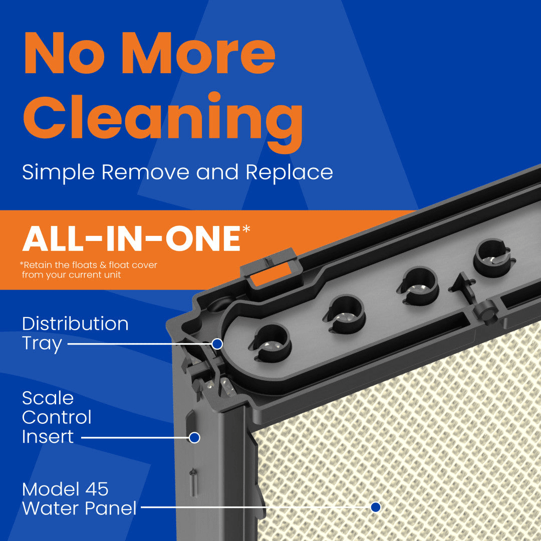 Aprilaire H445EZ1A Humidifier Filter/Water Panel Assembly Replacement Kit for Models: 400, 400A, 400M (2-pack) - Infographic 2