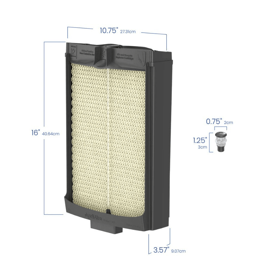 AprilAire HydroCore Water Panel Cartridge for 720 Series Humidifiers Model H - Dimensions