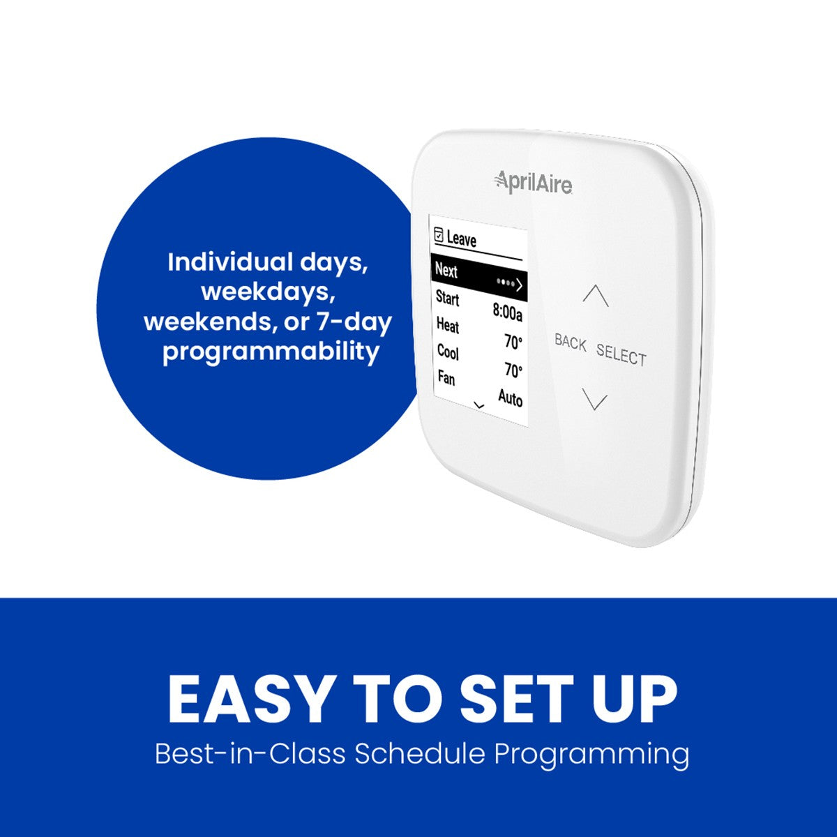 Aprilaire Programmable Multi-Stage Universal Thermostat w/ IAQ Control - Easy to Set Up