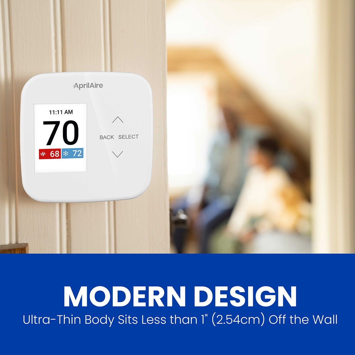 Aprilaire Programmable Multi-Stage Universal Thermostat w/ IAQ Control - Modern Design