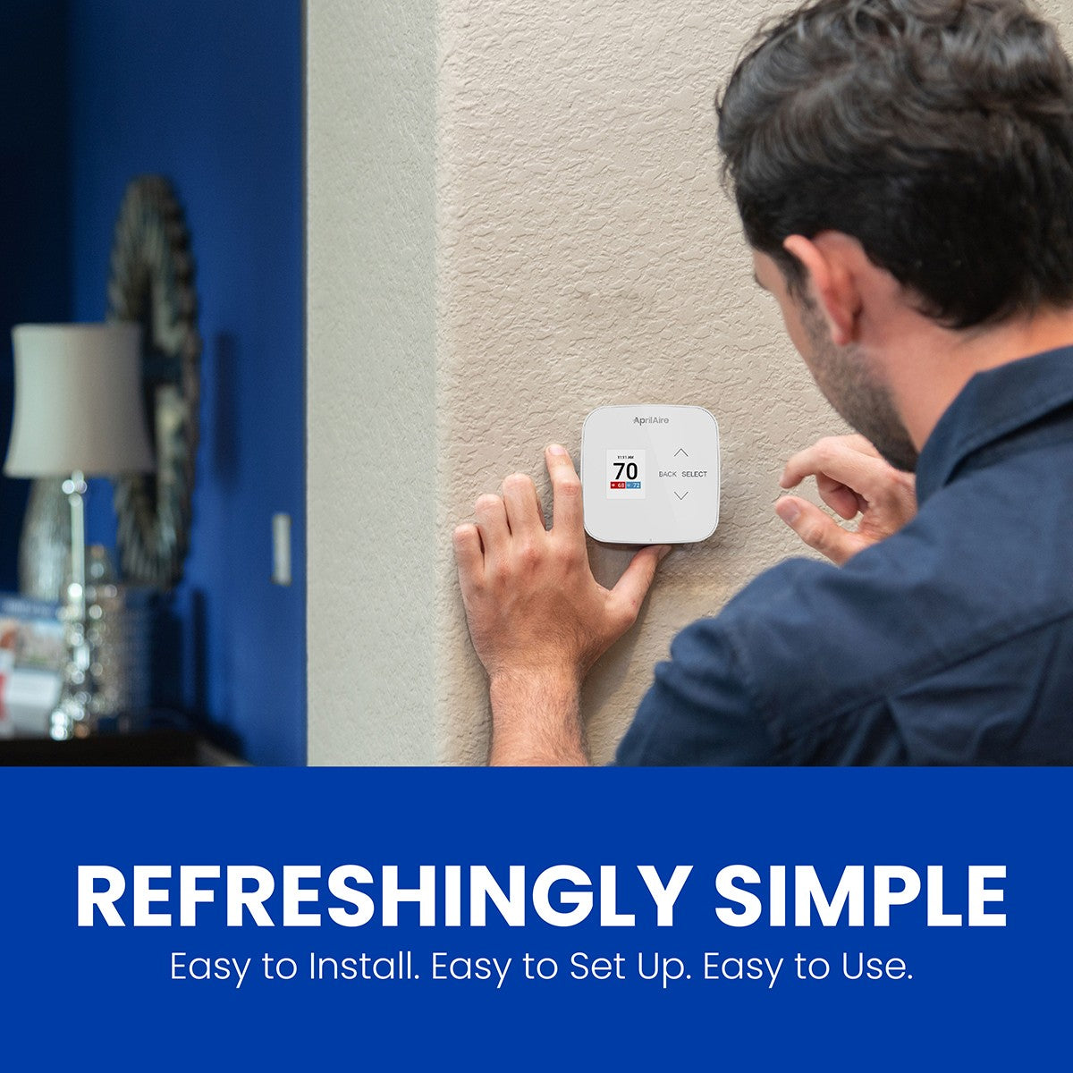 Aprilaire S84NSU Programmable Single-Stage Universal Thermostat - Easy Installation