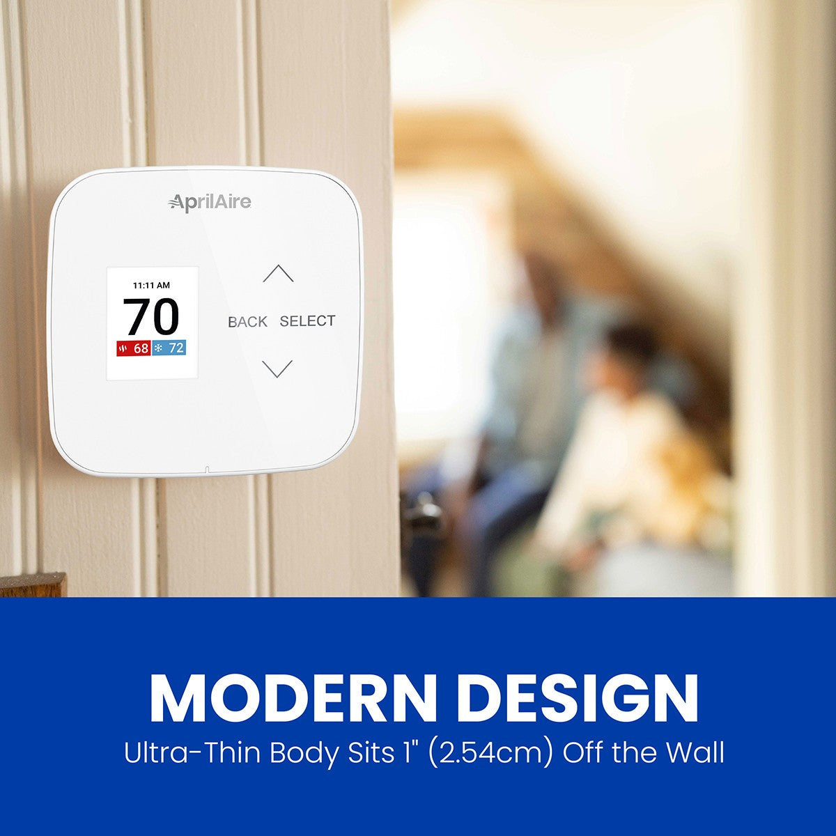 Aprilaire S84NSU Programmable Single-Stage Universal Thermostat - Modern Design