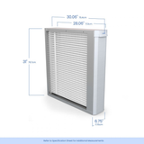 Aprilaire U151 31x28-Inch MERV 11 TriPure 3-Inch Filtration Whole House Media Air Cleaner - Dimensions