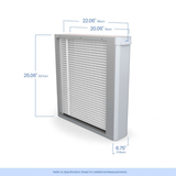 Aprilaire U191 25x20 in. MERV 11 TriPure 3 in. Filtration Whole House Media Air Cleaner - Dimensions