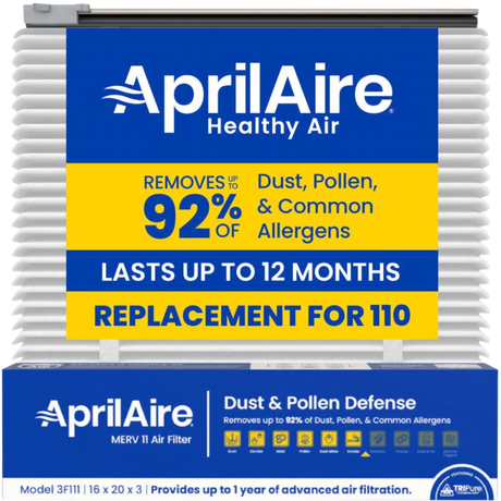 Aprilaire UK111/113 16x20x3 in. TriPure Filter + One-Time Upgrade Rail Kit 110 Filter - Main