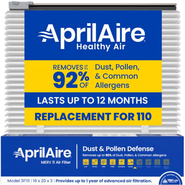 Aprilaire UK111/113 16x20x3 in. TriPure Filter + One-Time Upgrade Rail Kit 110 Filter - Main