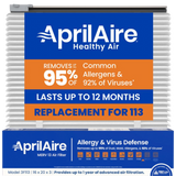 Aprilaire UK111/113 16x20x3 in. TriPure Filter + One-Time Upgrade Rail Kit - 113 Filter