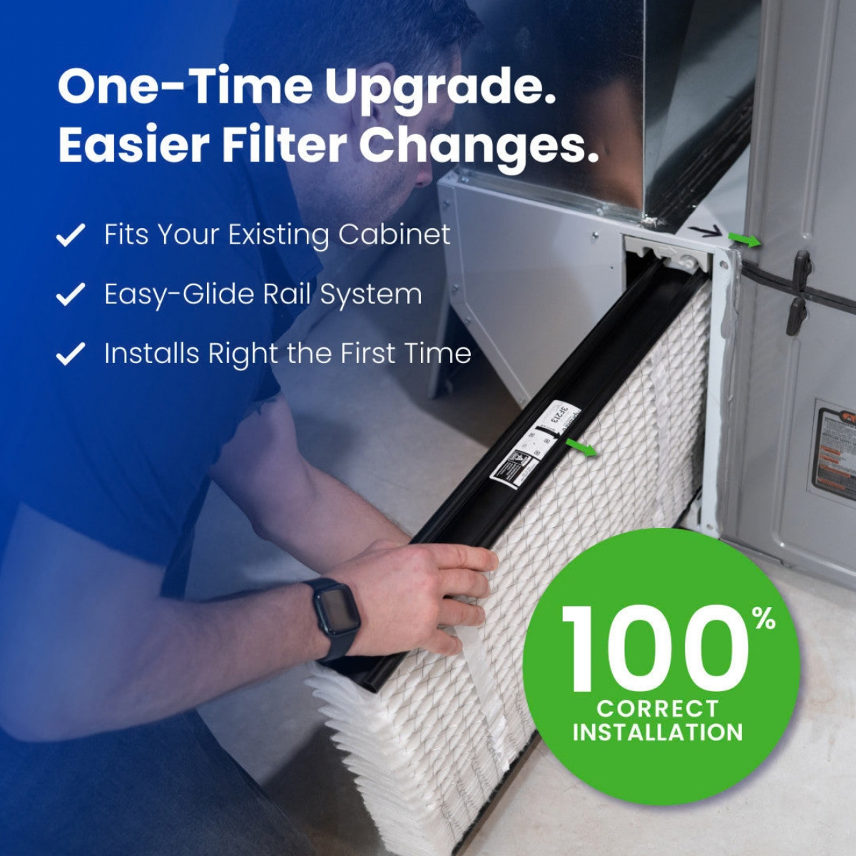Aprilaire UK111/113 16x20x3 in. TriPure Filter + One-Time Upgrade Rail Kit - Infographic 4